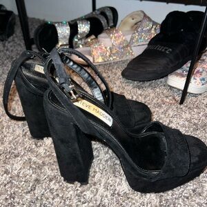 Steve Madden Black Women's Platform Heels